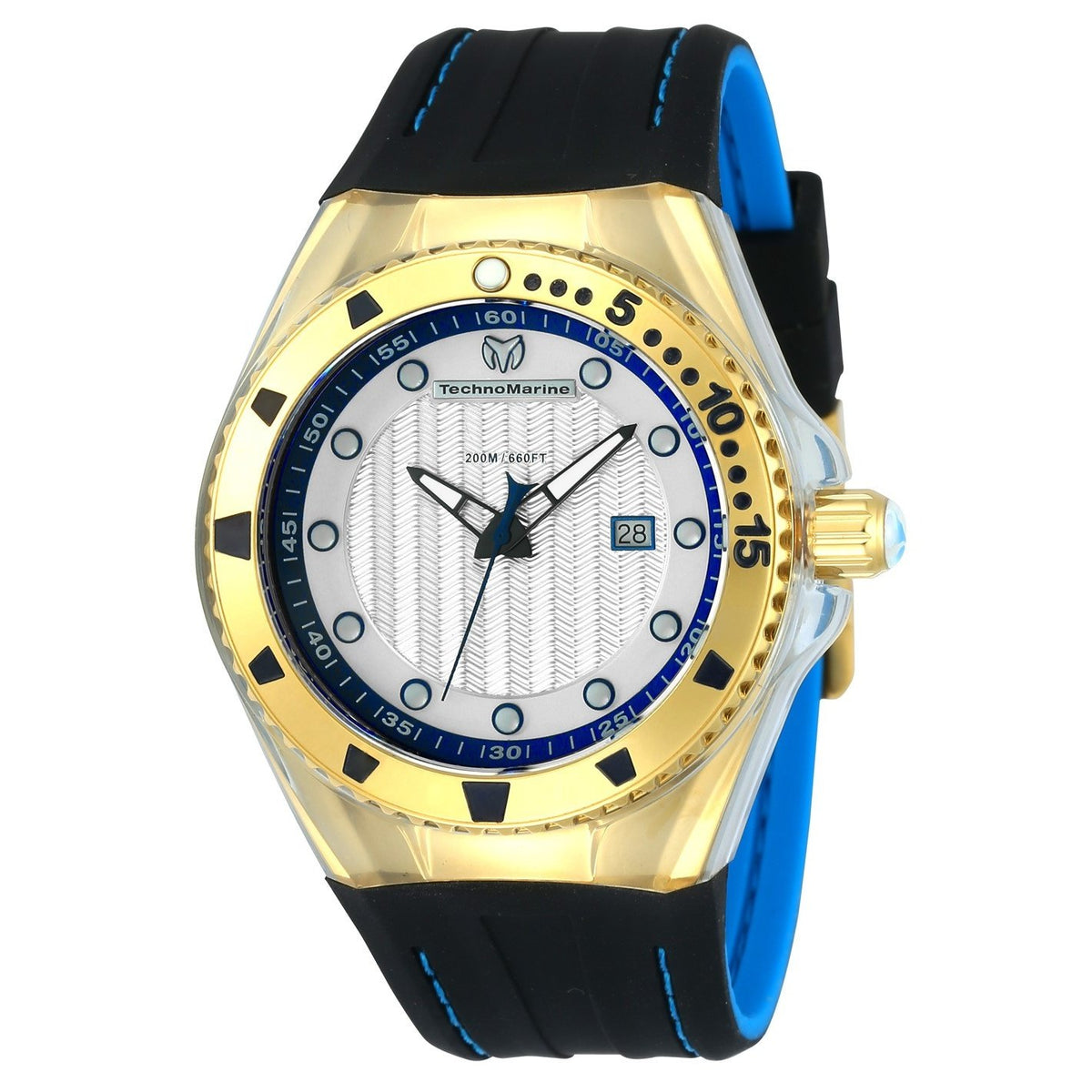 TechnoMarine Men's TM-115220 Cruise Locker Blue Silicone Watch