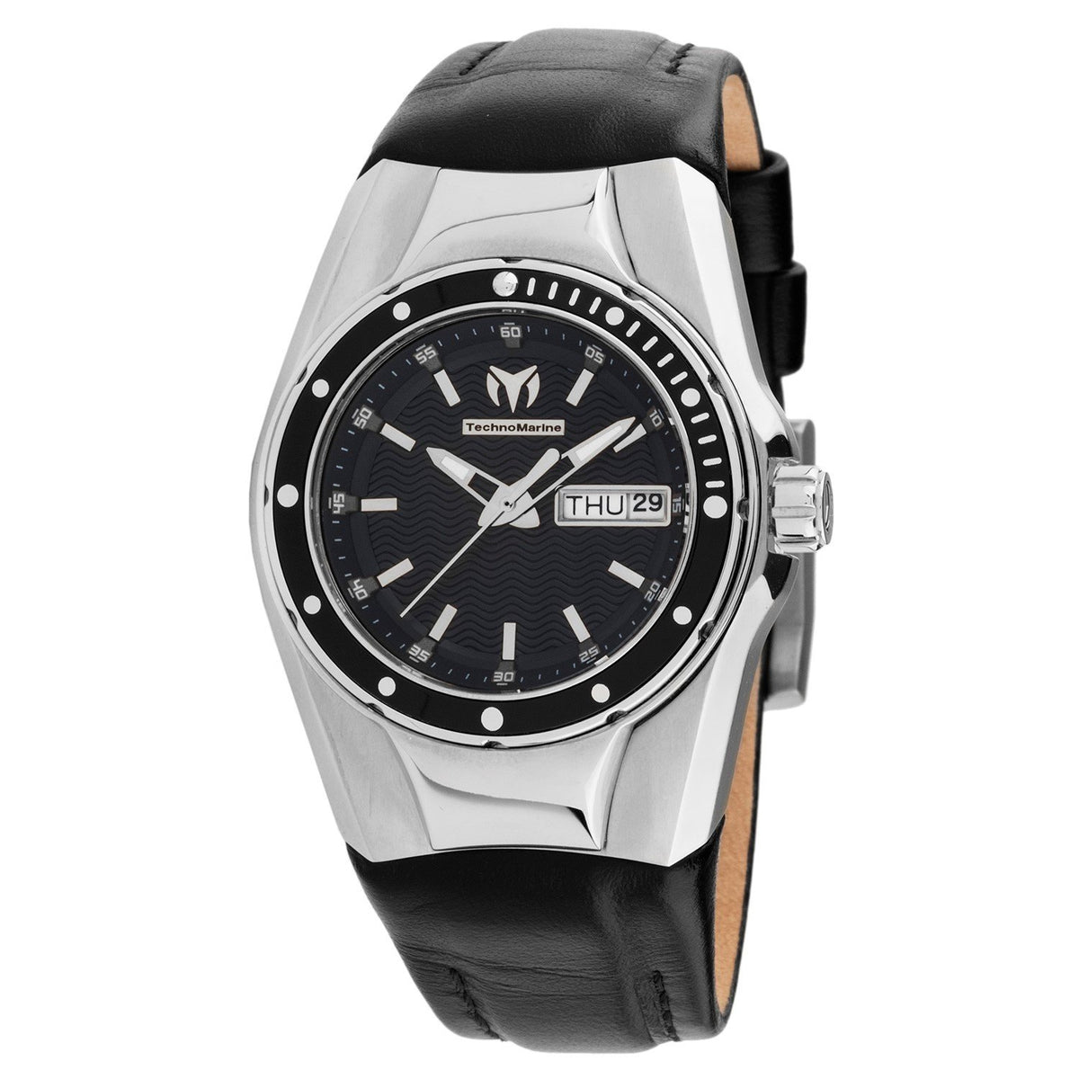 TechnoMarine Women&#39;s TM-115386 Cruise Black Leather Watch