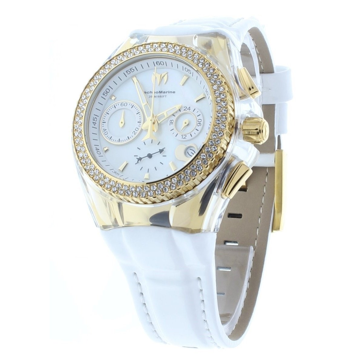 TechnoMarine Women's TM-117046 White Leather Watch