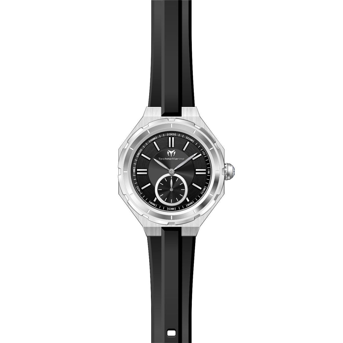 TechnoMarine Women&#39;s TM-118002 Black Silicone Watch