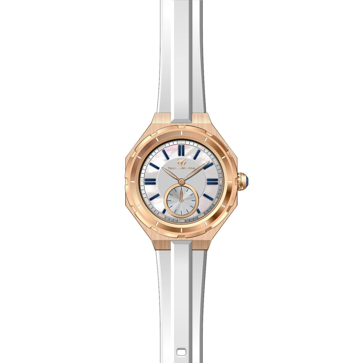 TechnoMarine Women&#39;s TM-118009 White Silicone Watch
