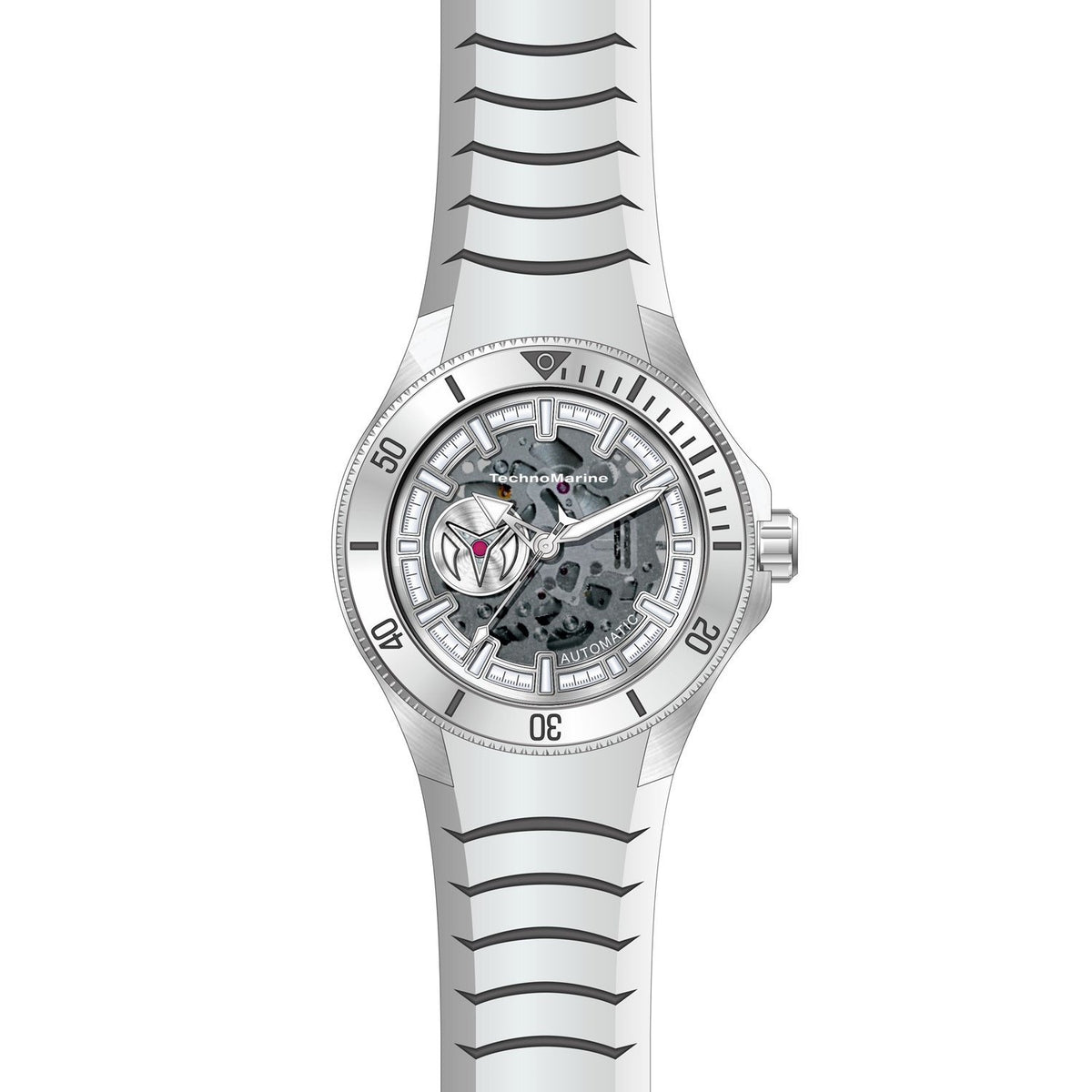 TechnoMarine Men's TM-118021 Automatic White Silicone Watch
