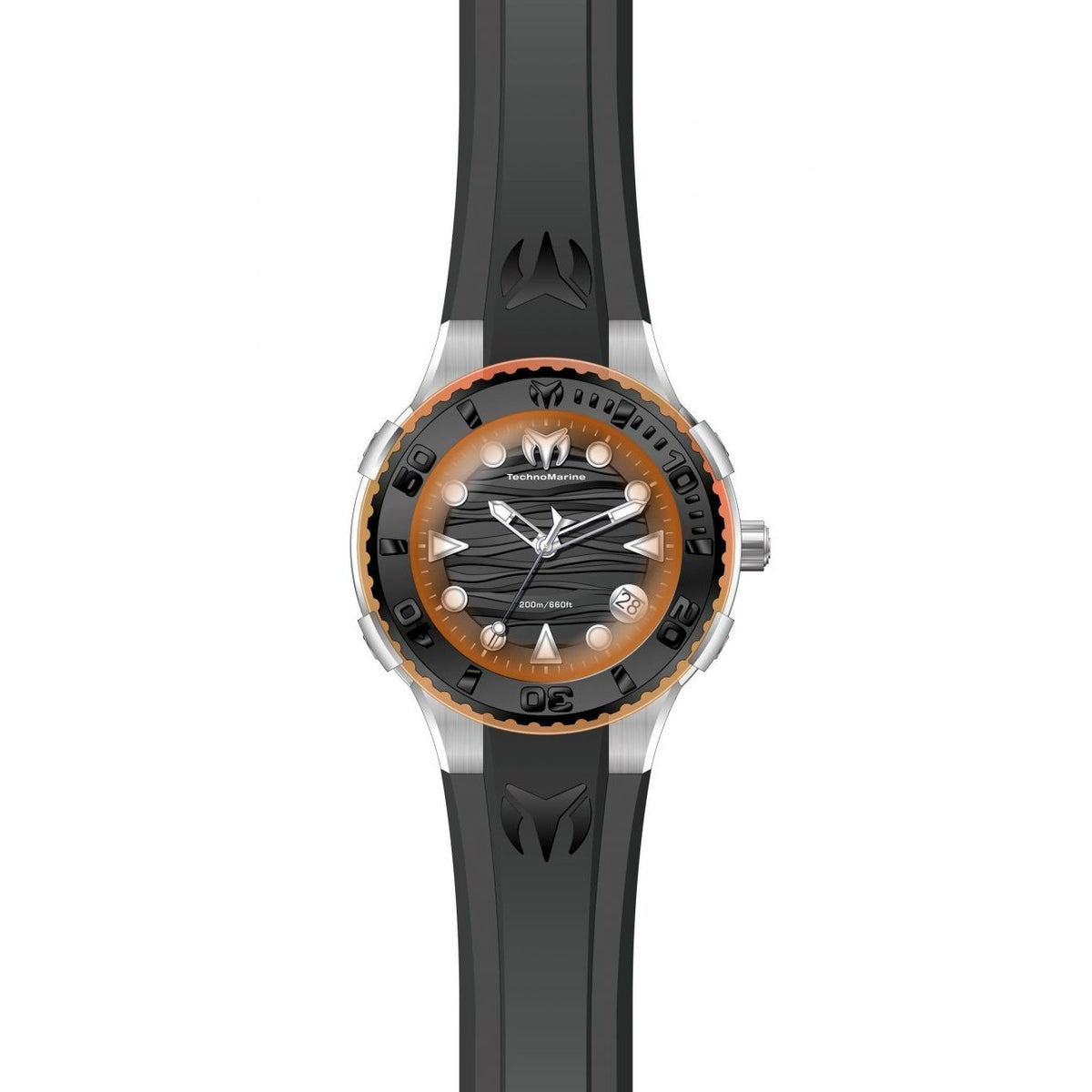 TechnoMarine Men's TM-118030 Cruise Freedom Freedom Black Silicone Watch