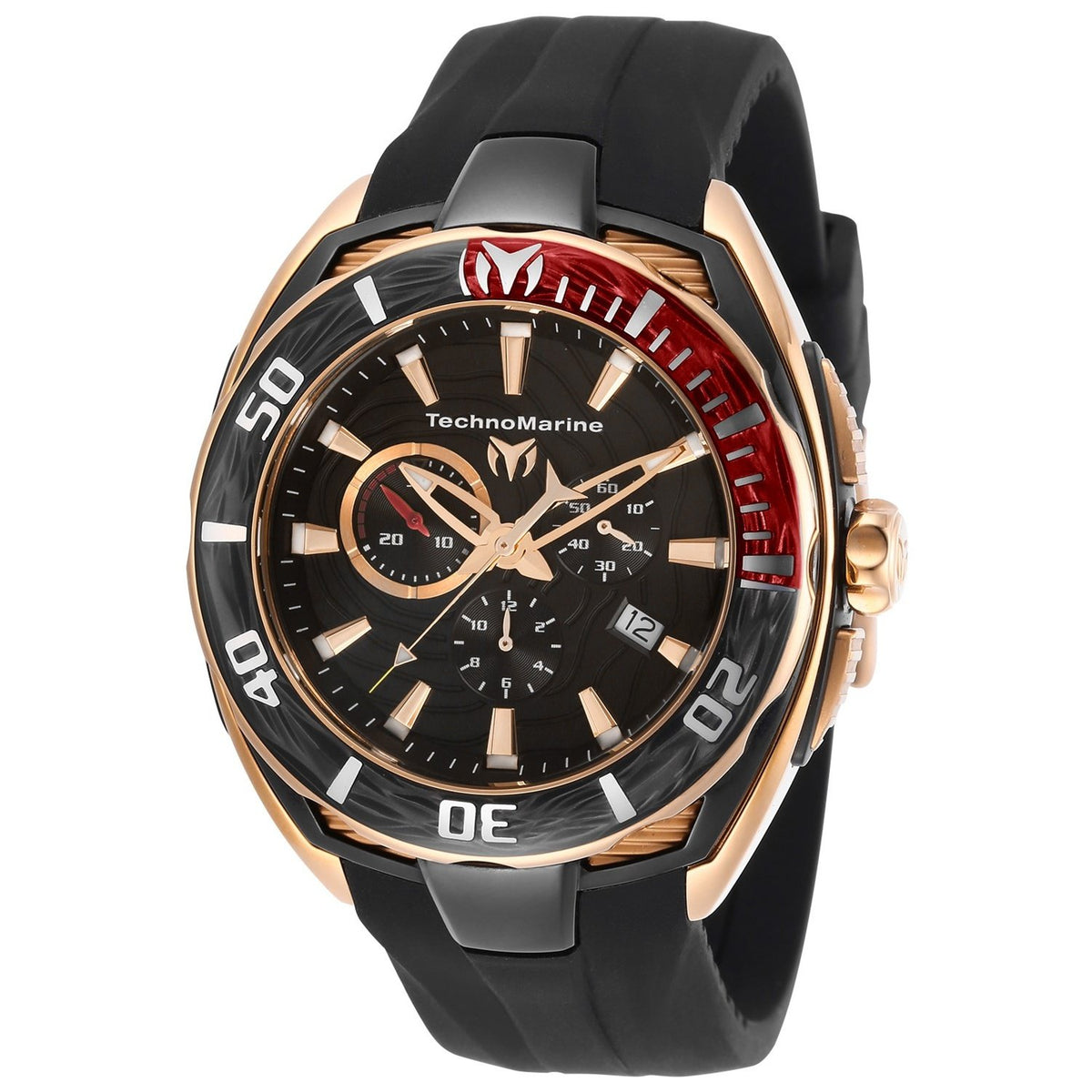 TechnoMarine Men&#39;s TM-118047 Cruise Black Silicone Watch