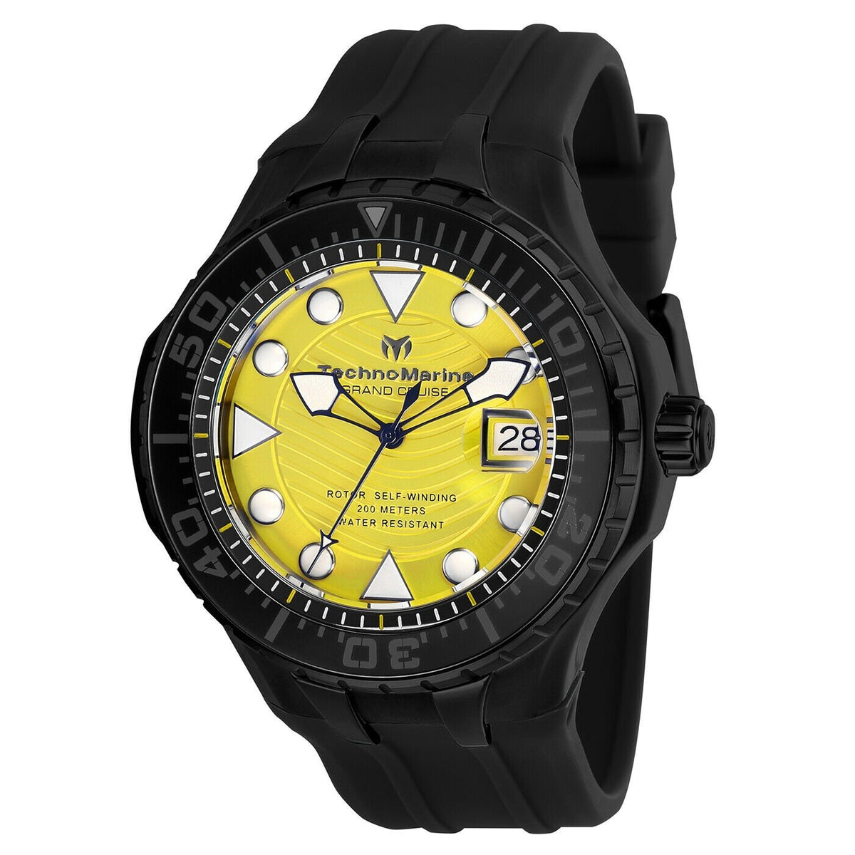 TechnoMarine Men&#39;s TM-118084 Cruise Automatic Black Silicone Watch
