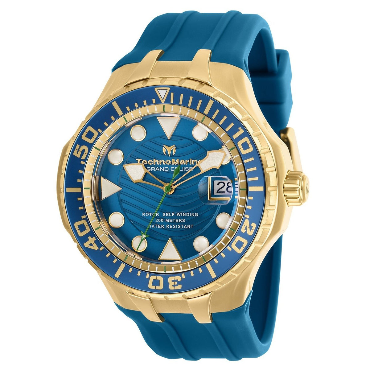 TechnoMarine Men&#39;s TM-118087 Cruise Blue Leather Watch