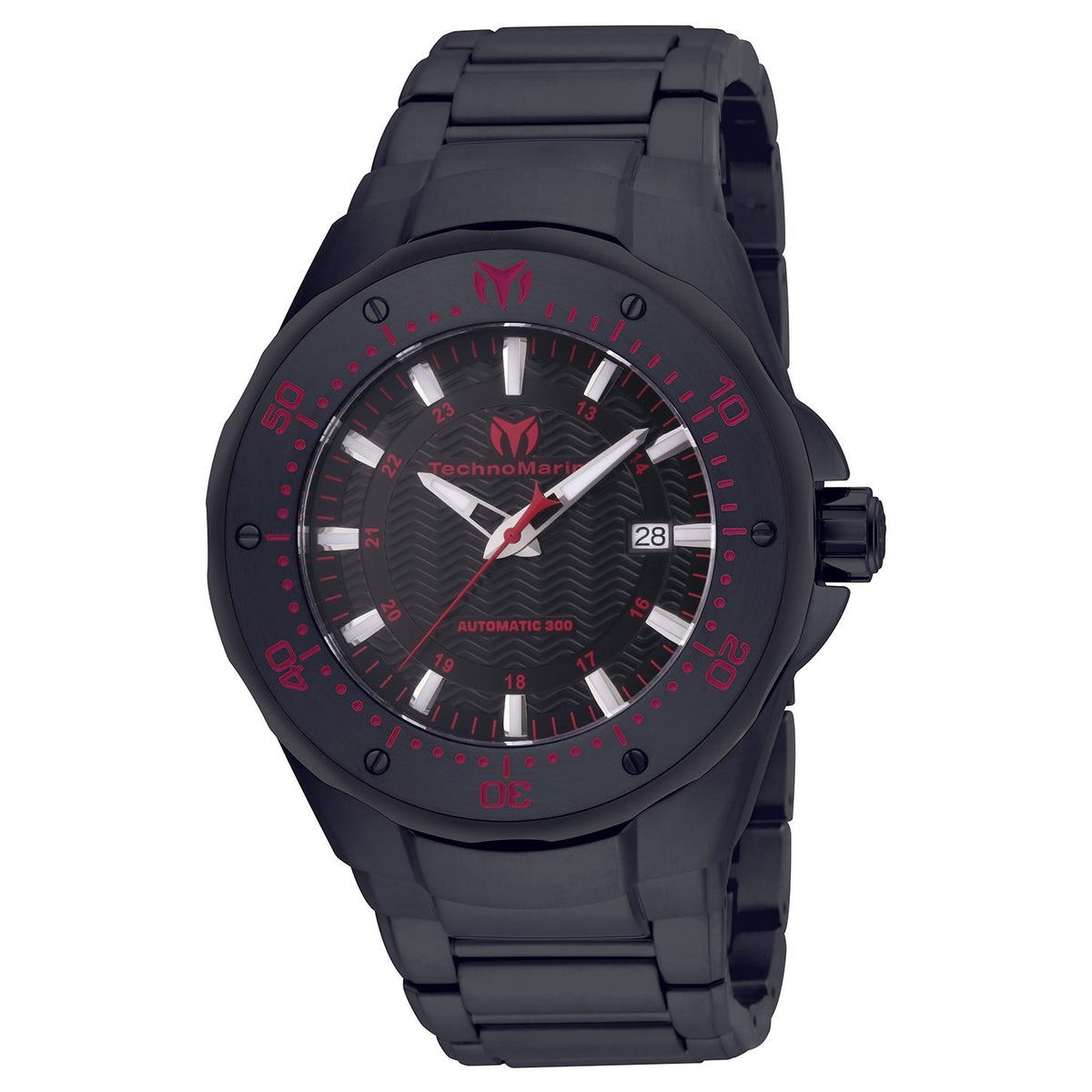 TechnoMarine Men&#39;s TM-215097 Sea Manta Automatic Black Stainless Steel Watch