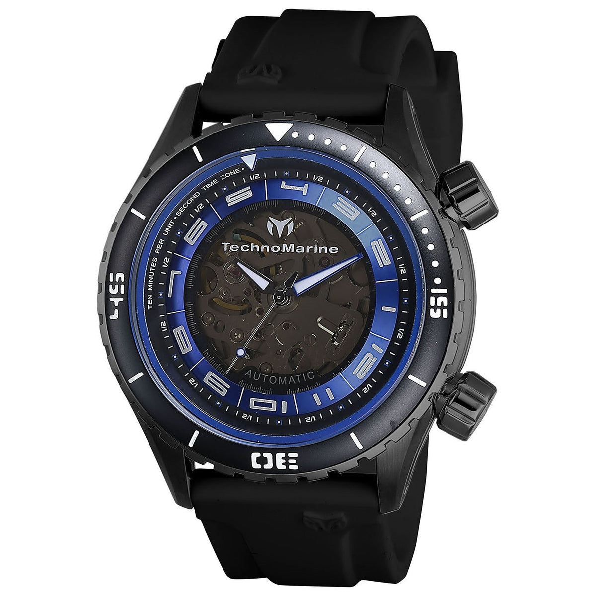 TechnoMarine Men&#39;s TM-218008 Manta Blue Leather Watch