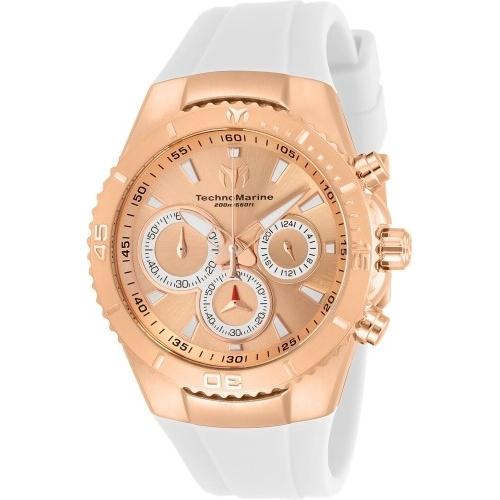 TechnoMarine Women&#39;s TM-218041 White Silicone Watch
