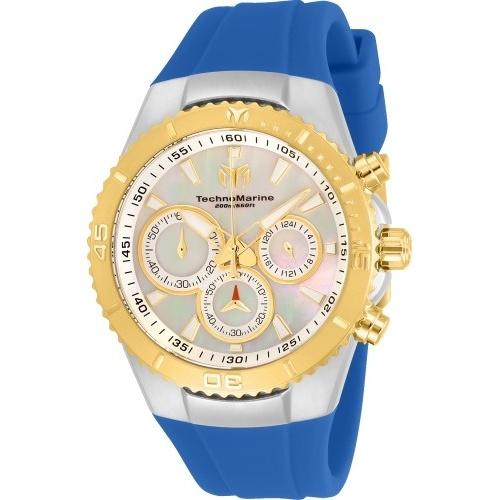 TechnoMarine Women&#39;s TM-218043 Blue Silicone Watch