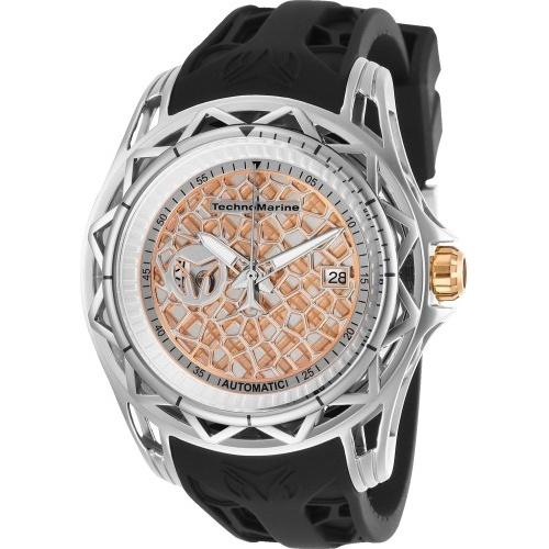 TechnoMarine Men&#39;s TM-318012 Cruise Automatic Black Silicone Watch