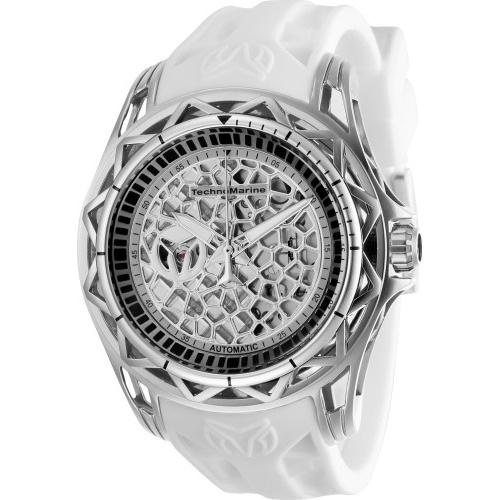 TechnoMarine Men&#39;s TM-318040 Cruise Automatic White Silicone Watch
