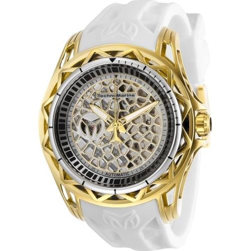 TechnoMarine Men&#39;s TM-318045 Cruise Automatic White Silicone Watch