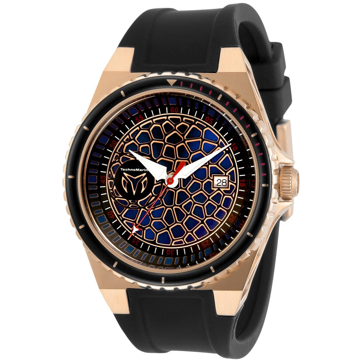 TechnoMarine Men&#39;s TM-318060 Black Silicone Watch