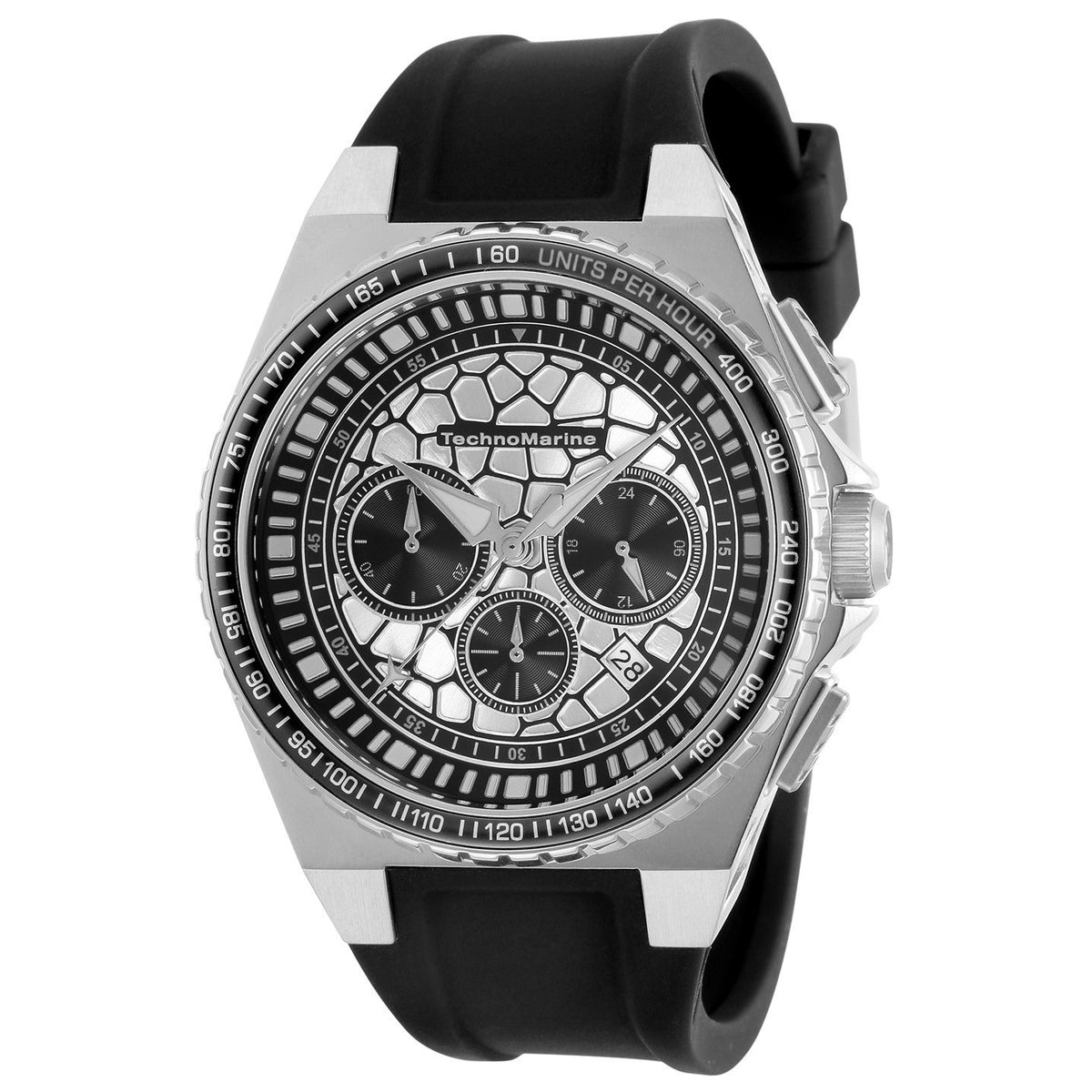 TechnoMarine Men&#39;s TM-318065 Black Silicone Watch