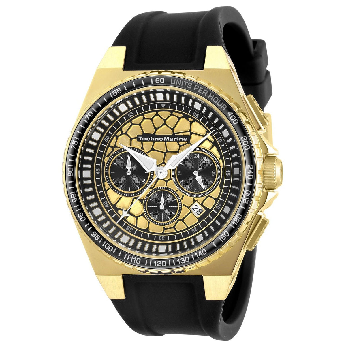 TechnoMarine Men&#39;s TM-318068 Black Silicone Watch