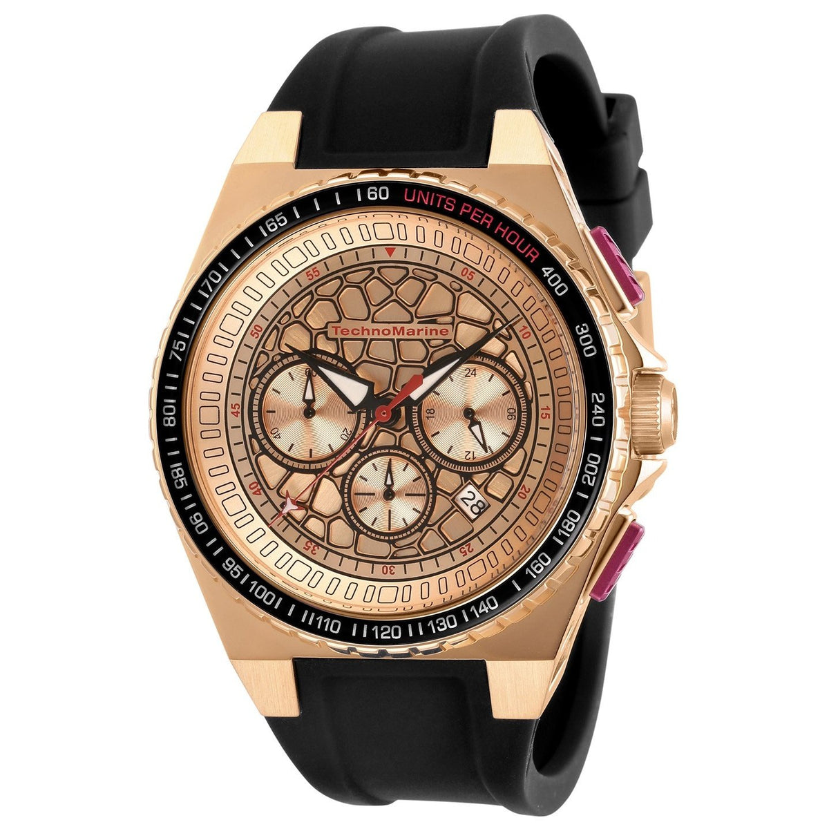 TechnoMarine Men&#39;s TM-318069 Black Silicone Watch