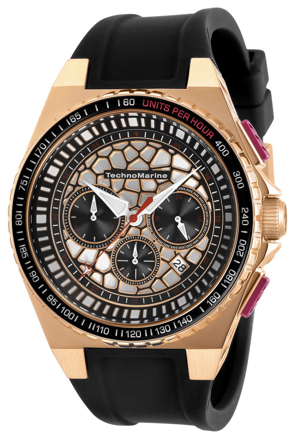 TechnoMarine Men's TM-318070 Black Silicone Watch