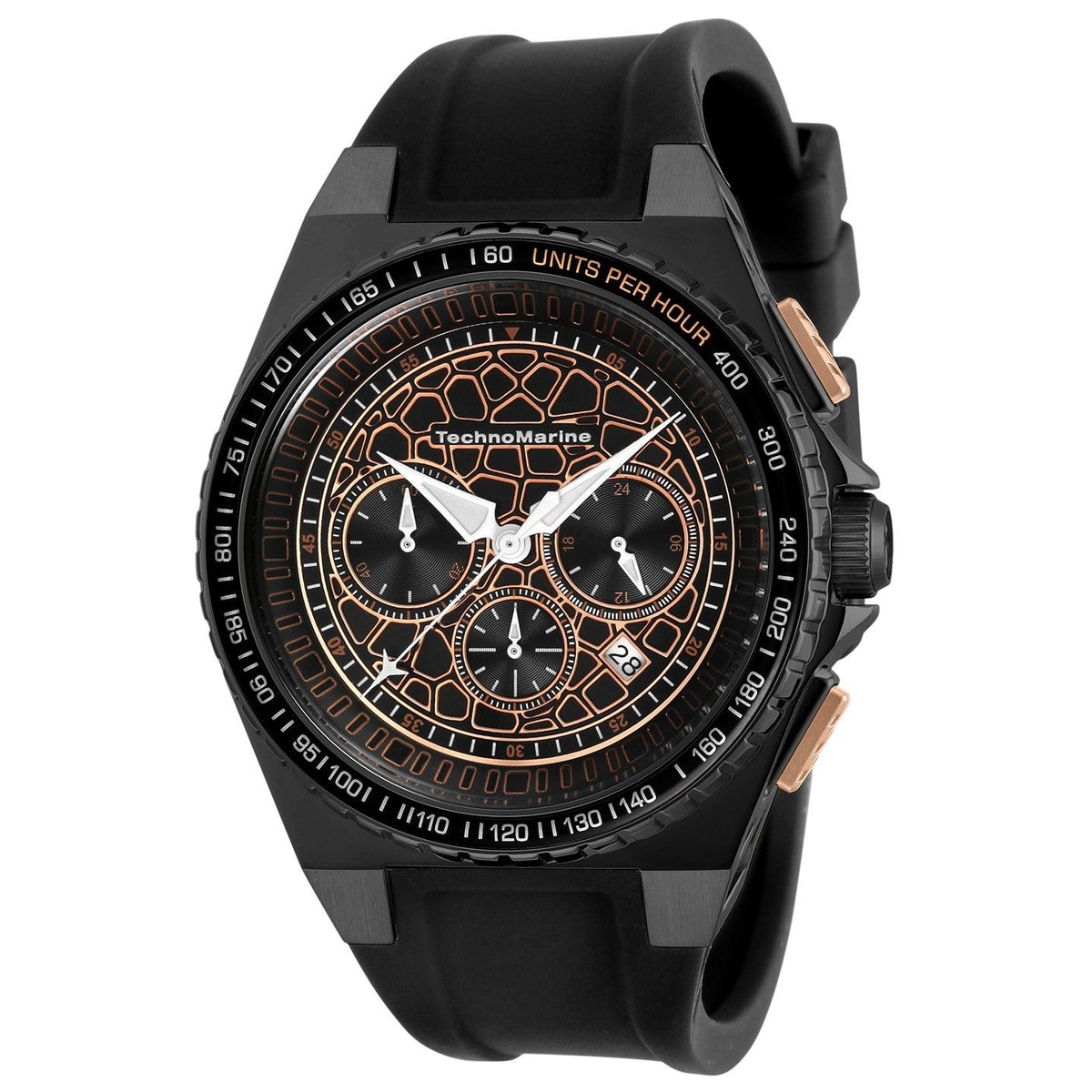 TechnoMarine Men's TM-318071 Black Silicone Watch