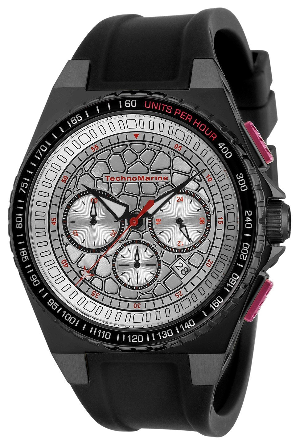 TechnoMarine Men&#39;s TM-318072 Black Silicone Watch