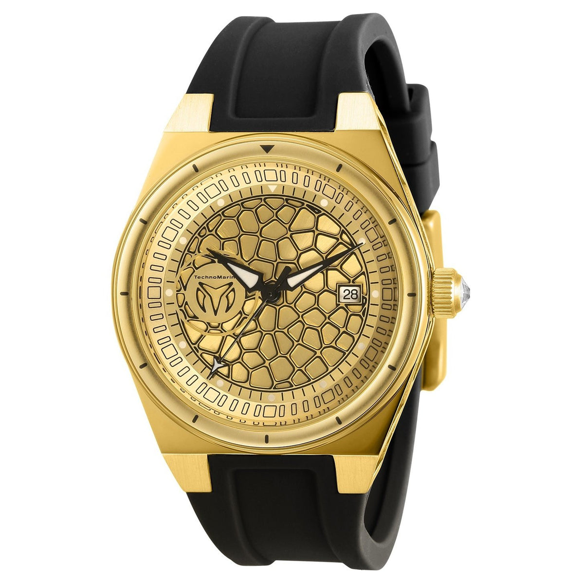 TechnoMarine Women&#39;s TM-318078 Black Silicone Watch