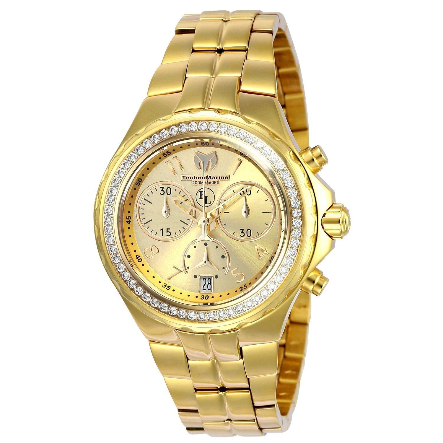 TechnoMarine Women s TM 416031 Eva Longoria Gold Tone Silicone