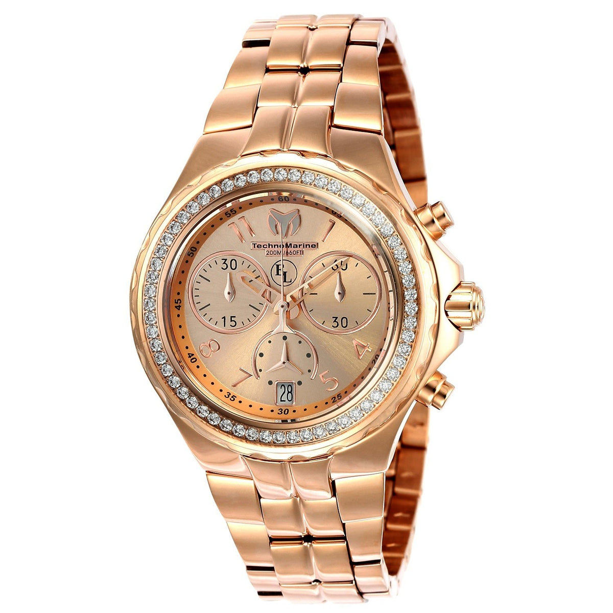 TechnoMarine Women's TM-416032 Eva Longoria Rose-Tone Stainless Steel Watch