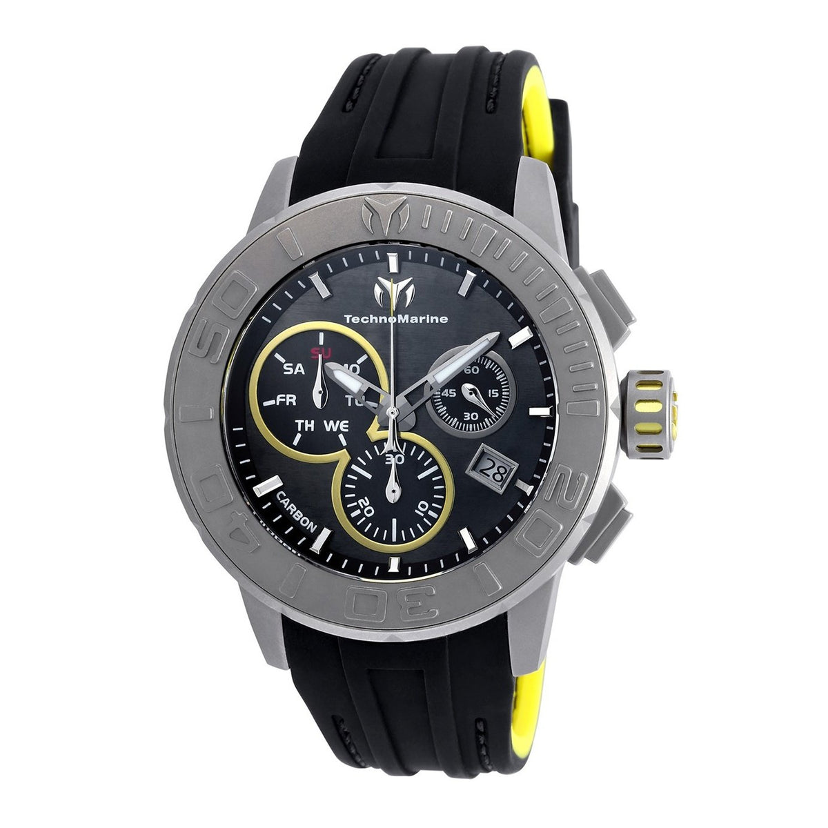 TechnoMarine Men&#39;s TM-515002 Reef Black Silicone Watch