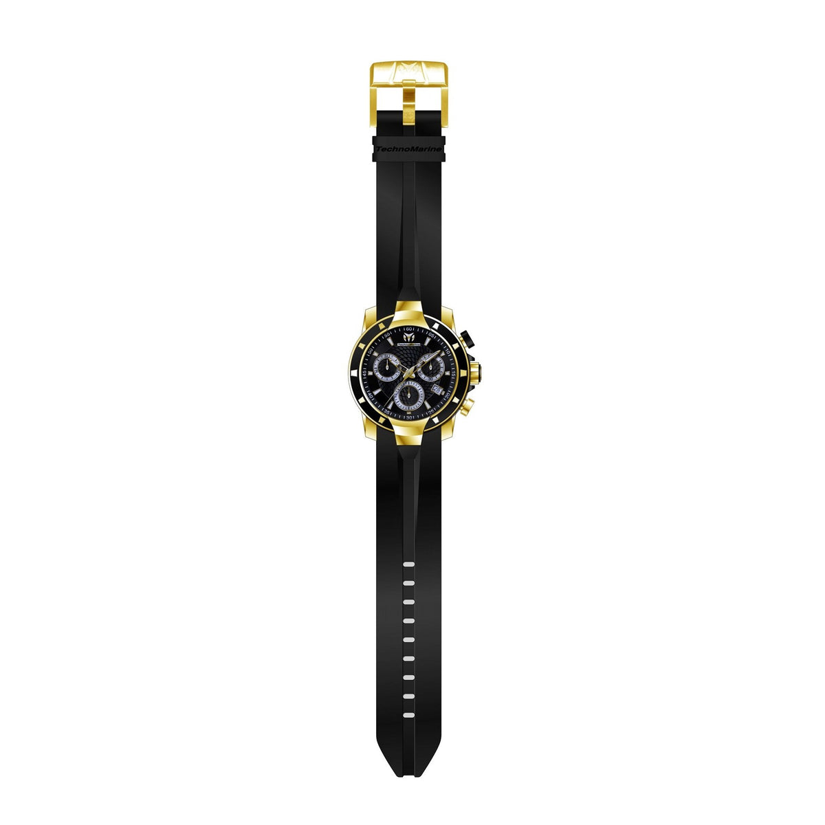 TechnoMarine Men's TM-615005 Black Silicone Watch