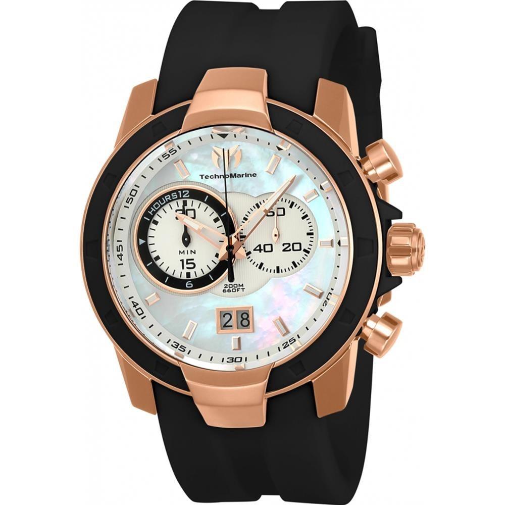 TechnoMarine Men's TM-615010 Black Silicone Watch