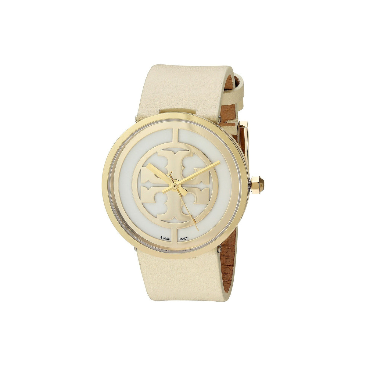 Tory Burch Women&#39;s TRB4023 Reva Ivory Leather Watch