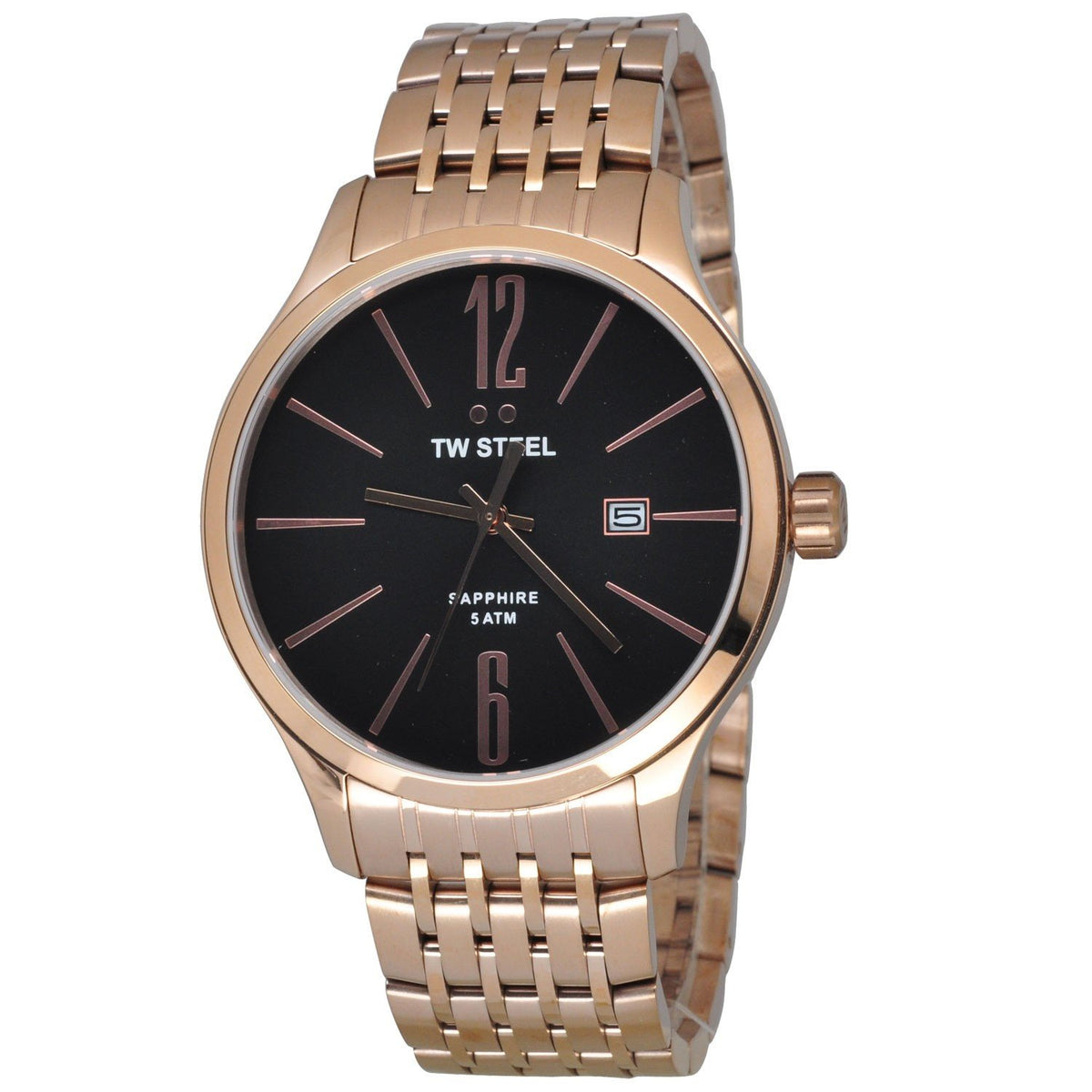 TW Steel Men&#39;s TW1308 Slim Line Rose-Tone Stainless Steel Watch