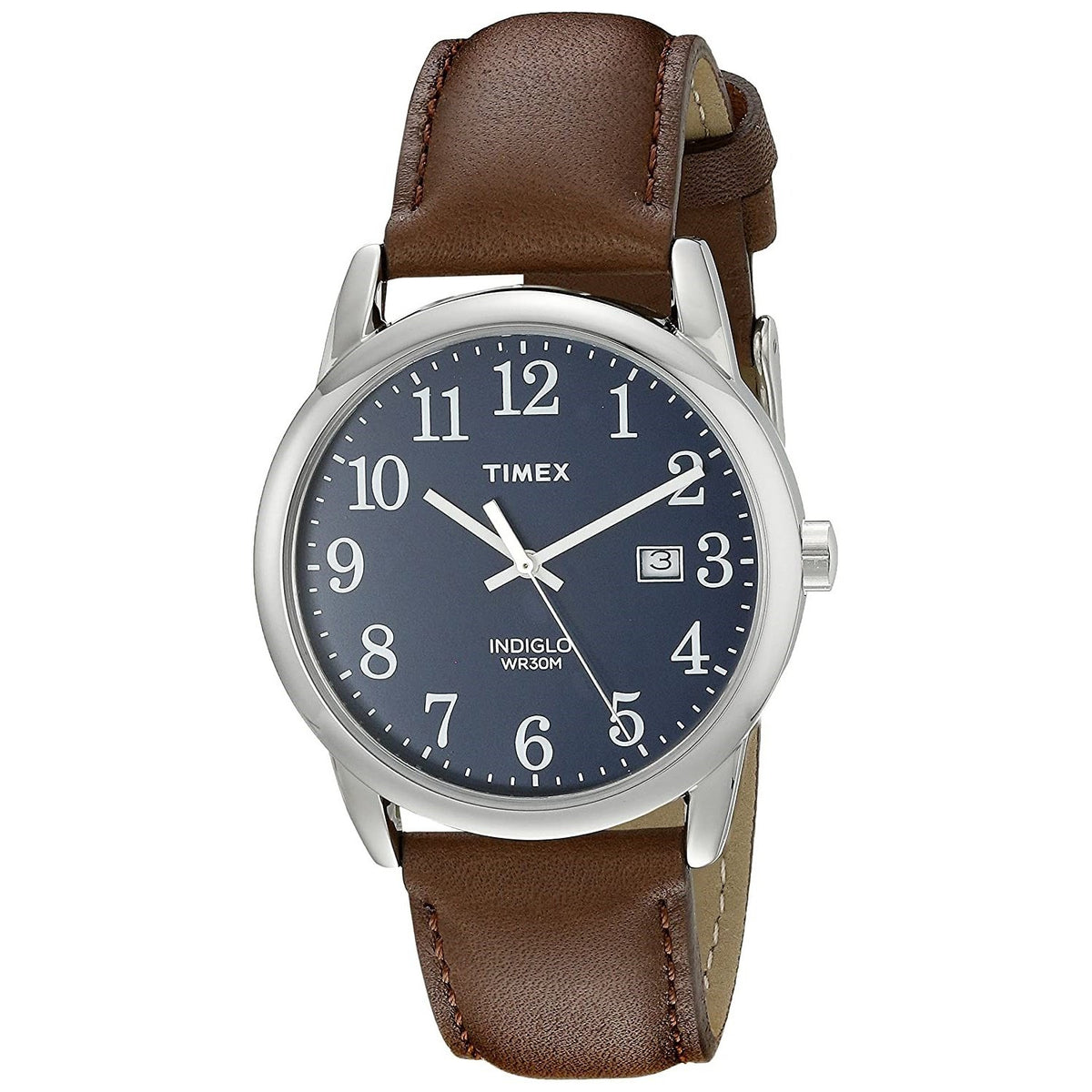 Timex Men&#39;s TW2P75900 Easy Reader Brown Leather Watch