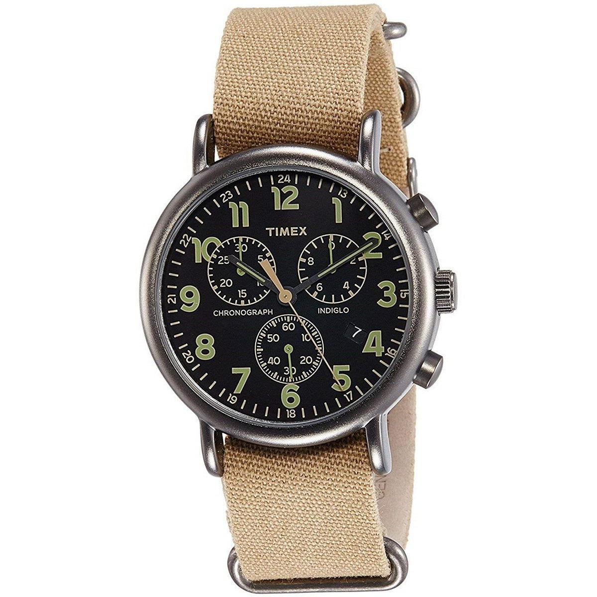 Timex Unisex TW2P85200 Weekender Chronograph Brown Canvas Watch
