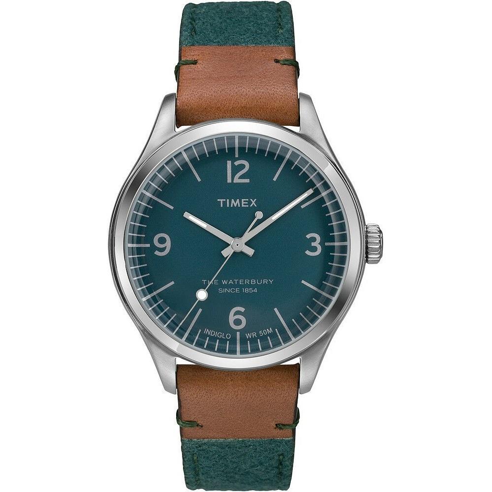 Timex Men's TW2P95700 Waterbury Two-Tone Leather Watch