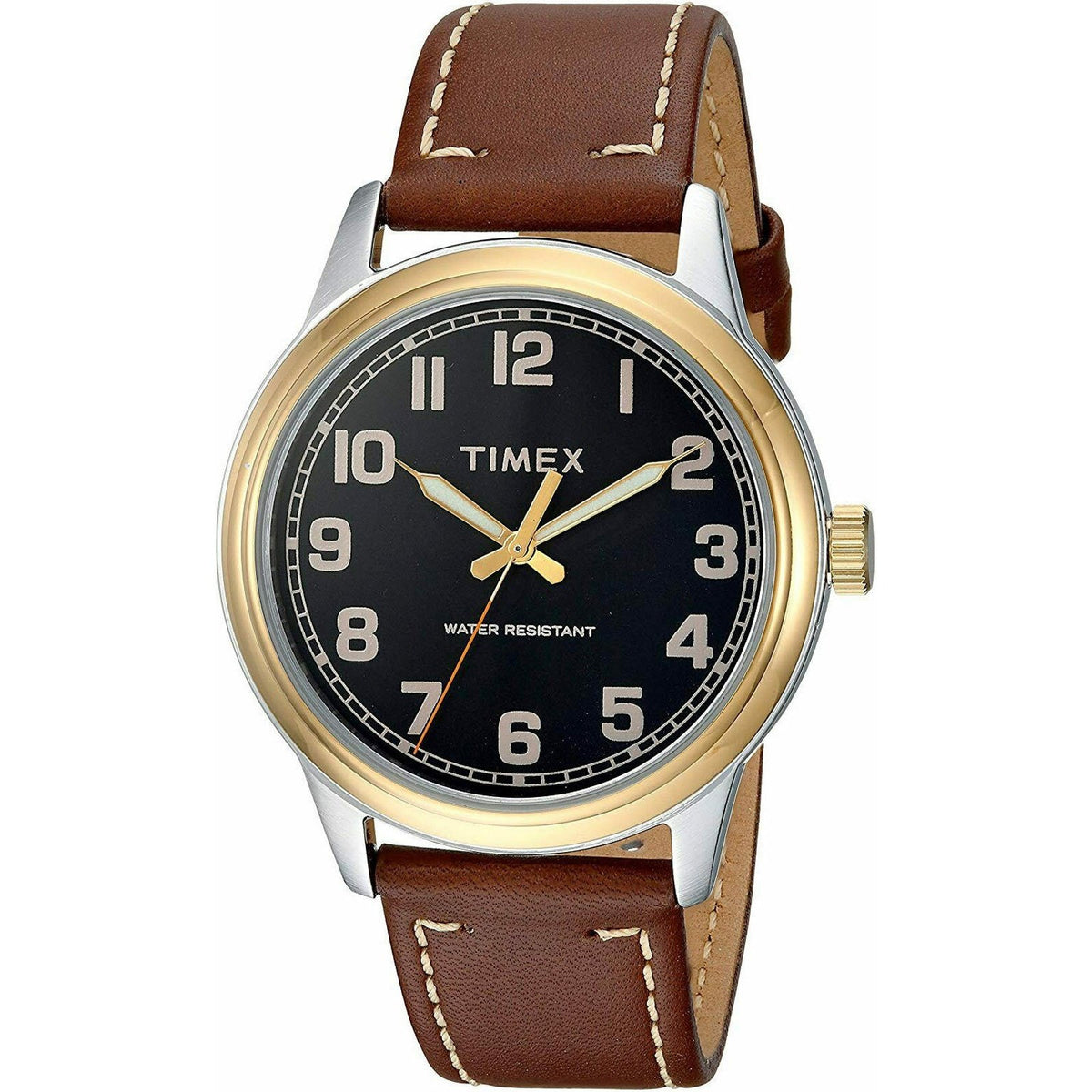 Timex Men&#39;s TW2R22900 New England Brown Leather Watch