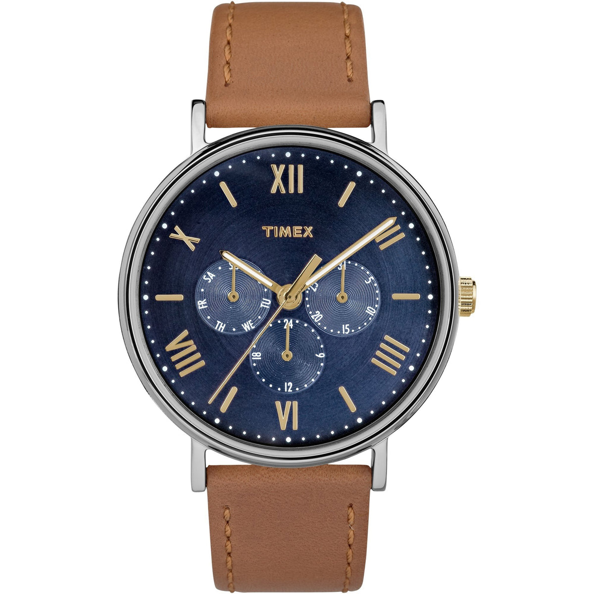 Timex Men&#39;s TW2R29100 Southview Brown Leather Watch