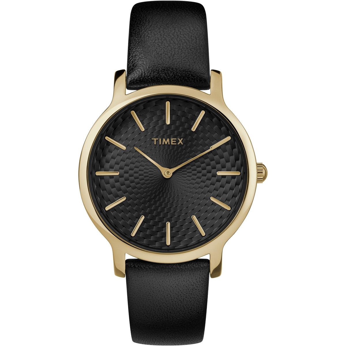 Timex Women's TW2R36400 Skyline Black Leather Watch