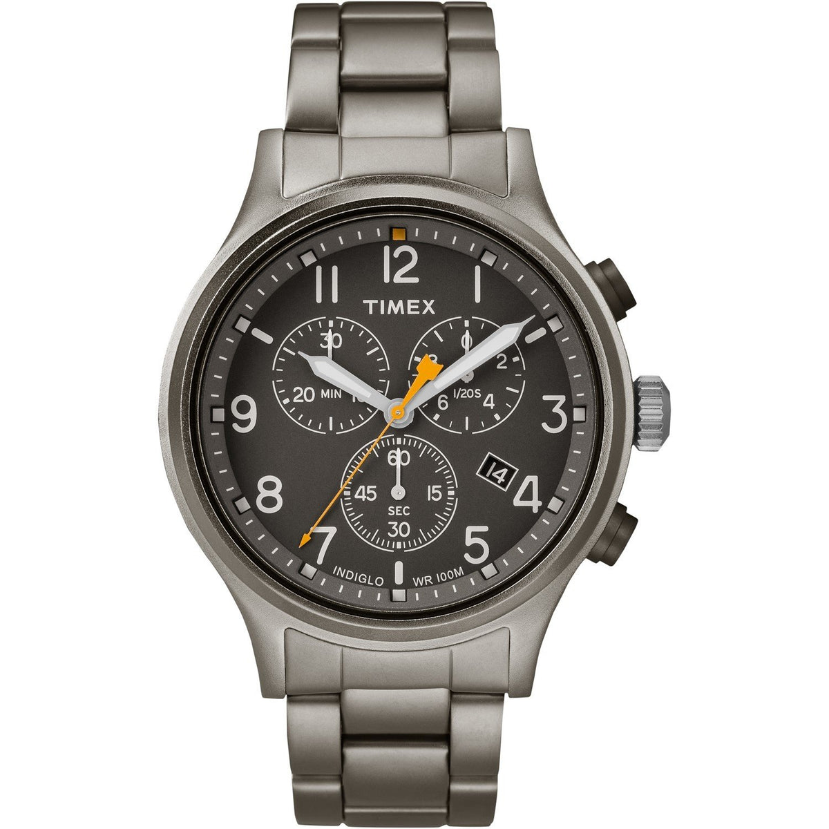 Timex Men&#39;s TW2R47700 Allied Chrono Chronograph Grey Stainless Steel Watch