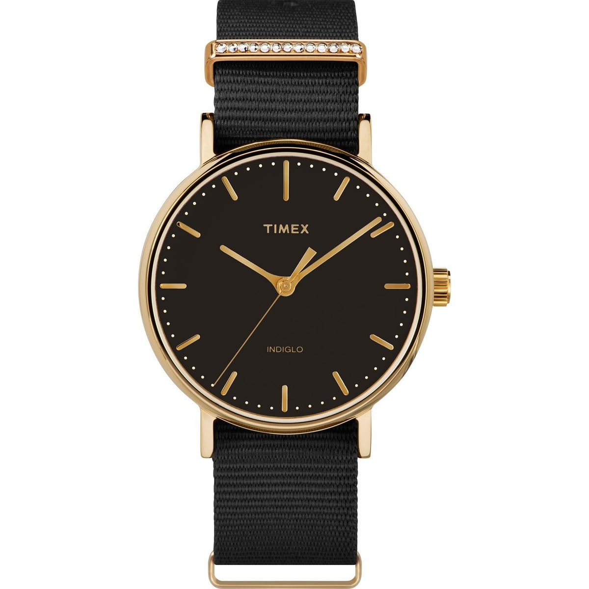 Timex Women's TW2R49200 Fairfield Black Canvas Watch