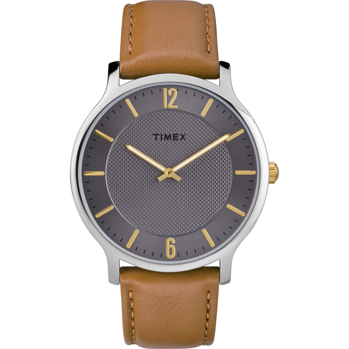 Timex Men&#39;s TW2R49700 Metropolitan Skyline Brown Leather Watch