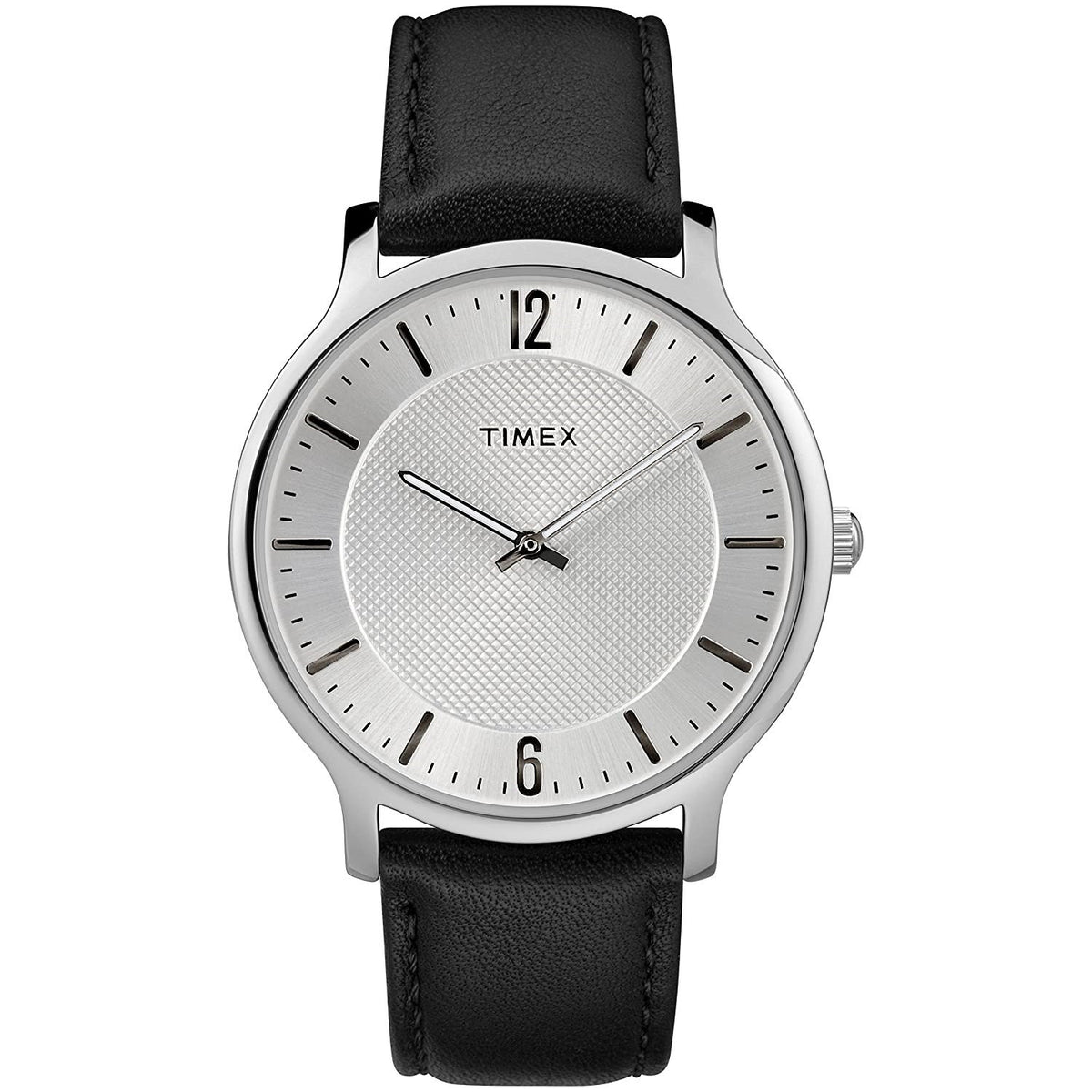 Timex Men's TW2R50000 Metropolitan Skyline Black Leather Watch