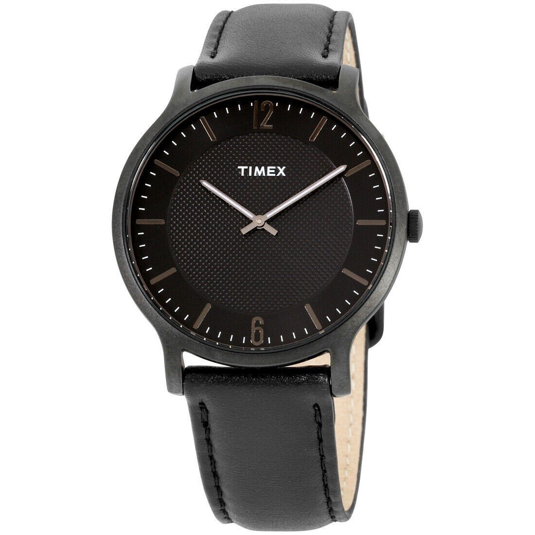 Timex Men's TW2R50100 Metropolitan Skyline Black Leather Watch