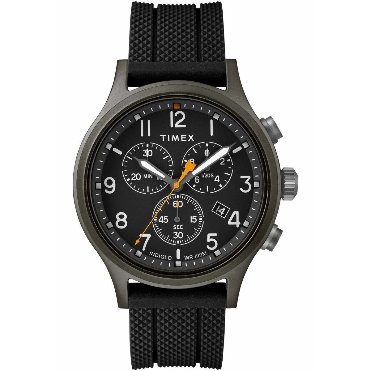 Timex Men&#39;s TW2R60400 Allied Chrono Chronograph Black Silicone Watch