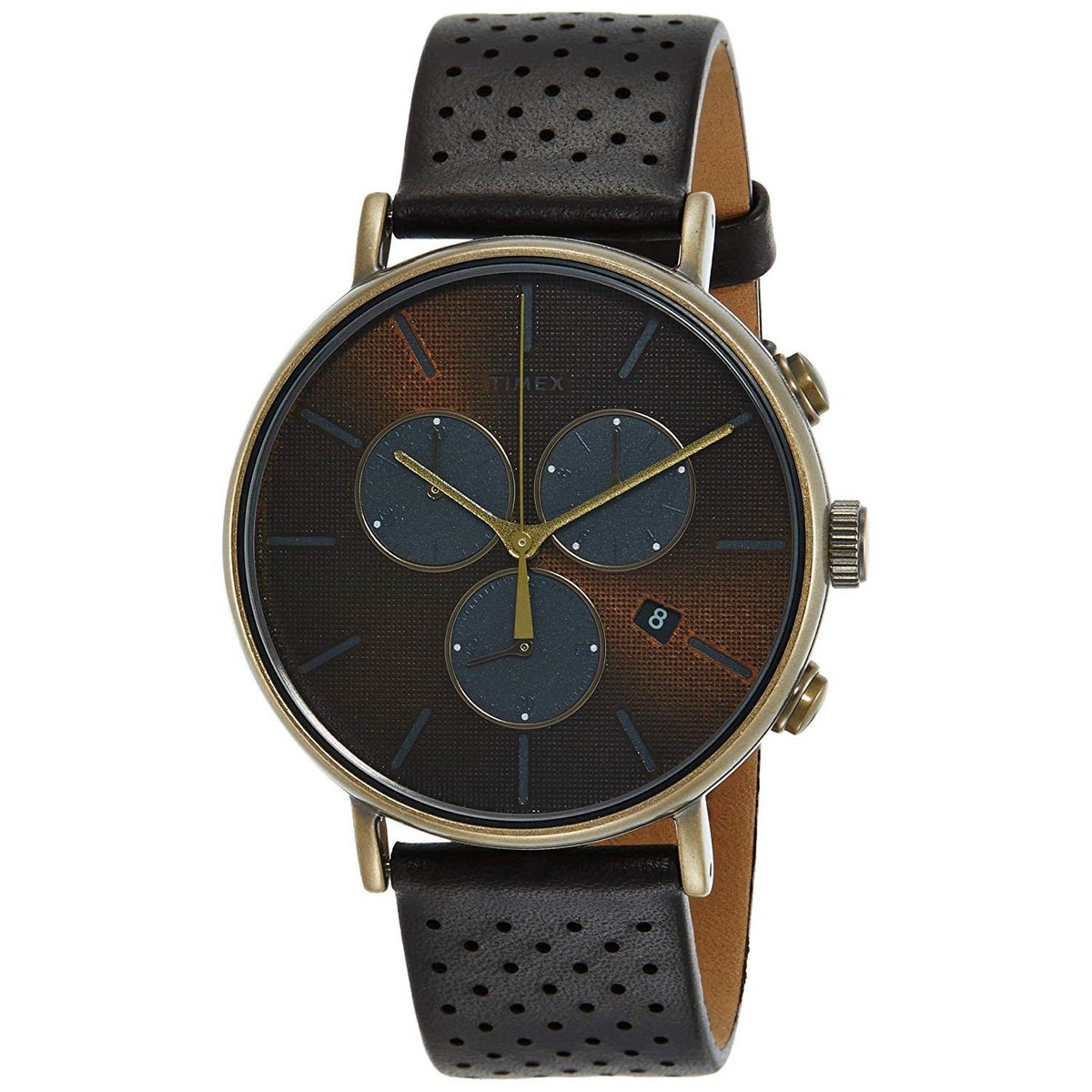 Timex Men's TW2R80100 Supernova Fairfield Chronograph Brown Leather Watch