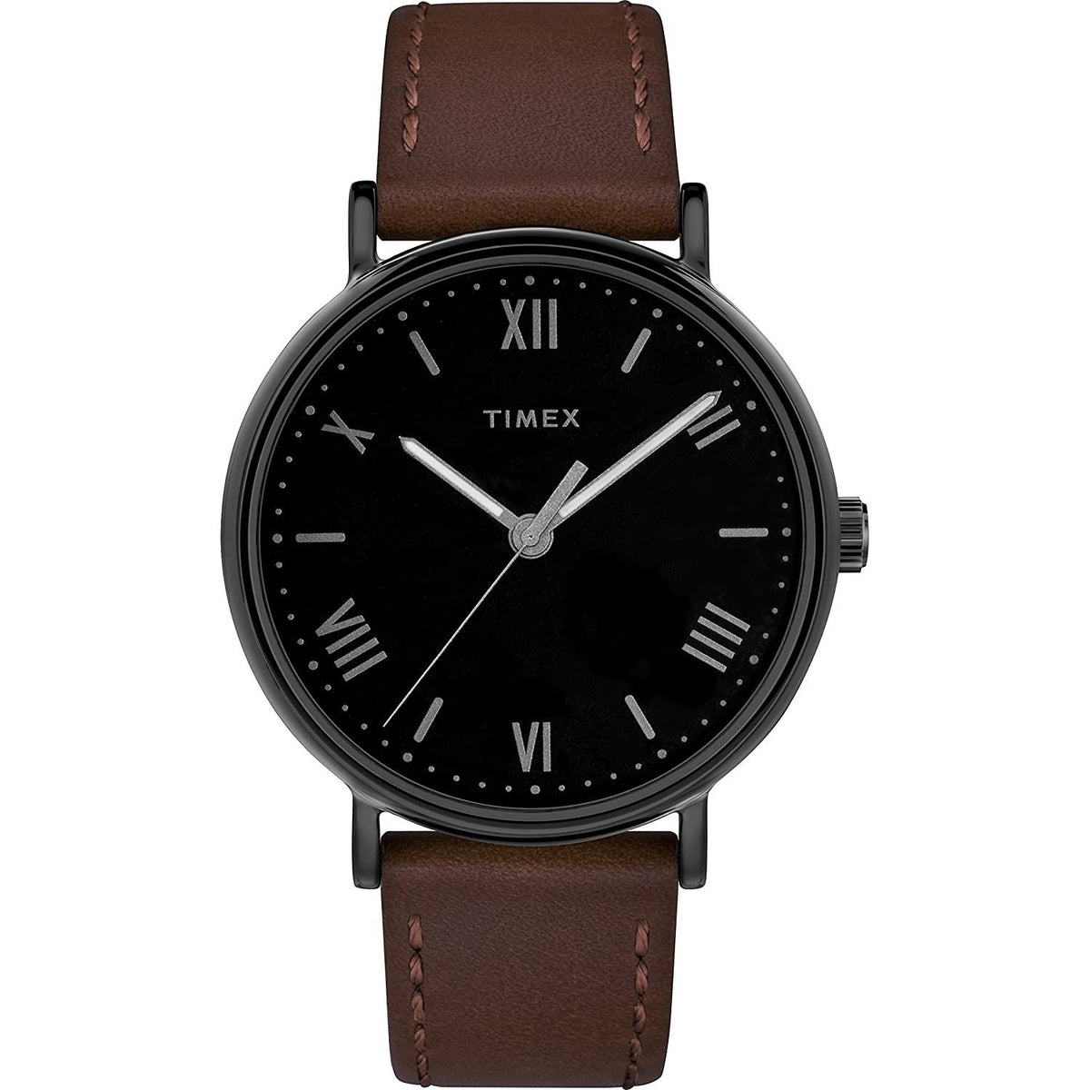 Timex Men&#39;s TW2R80300 Southview Brown Leather Watch