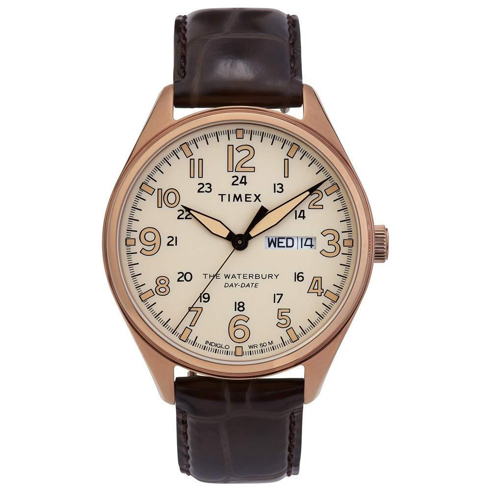 Timex Men's TW2R89200VQ Waterbury Traditional Brown Leather Watch
