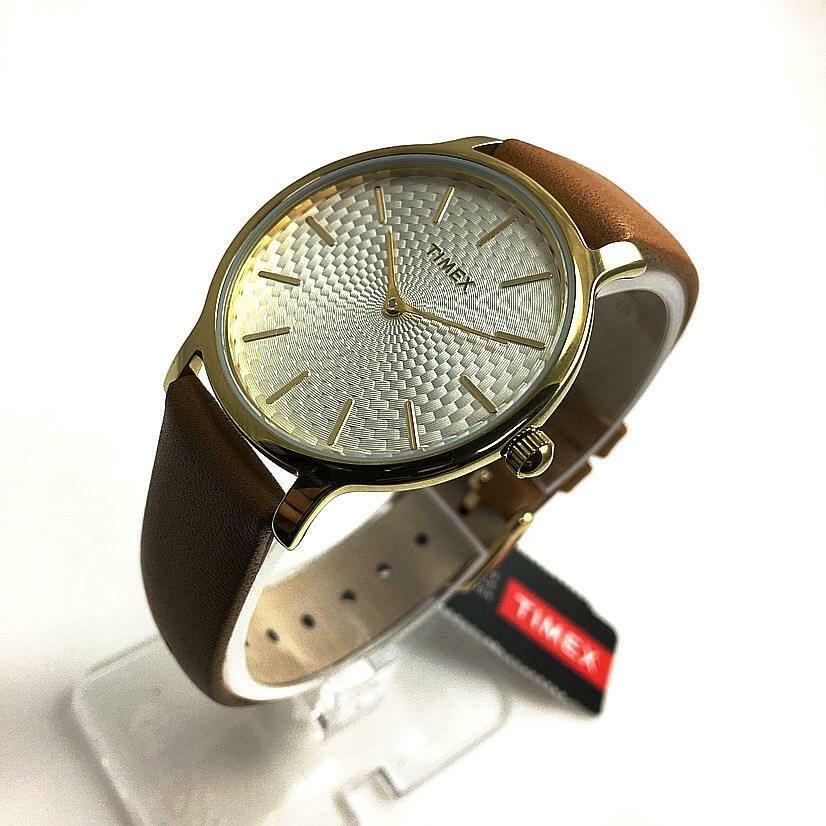 Timex Women&#39;s TW2R91800 Metropolitan  Brown Leather Watch
