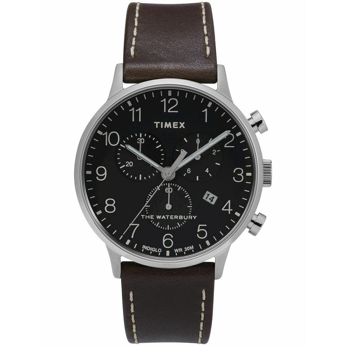 Timex Men&#39;s TW2T28200 The Waterbury Classic Brown Leather Watch