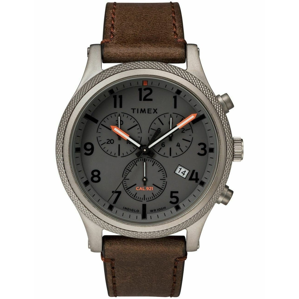Timex Men's TW2T32800 Allied LT Chronograph Brown Leather Watch